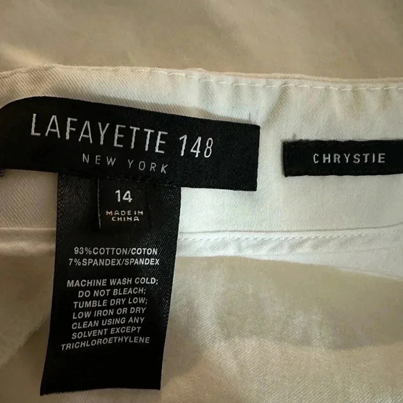 Lafayette New York chrystie white pants size 14 - Picture 8 of 8
